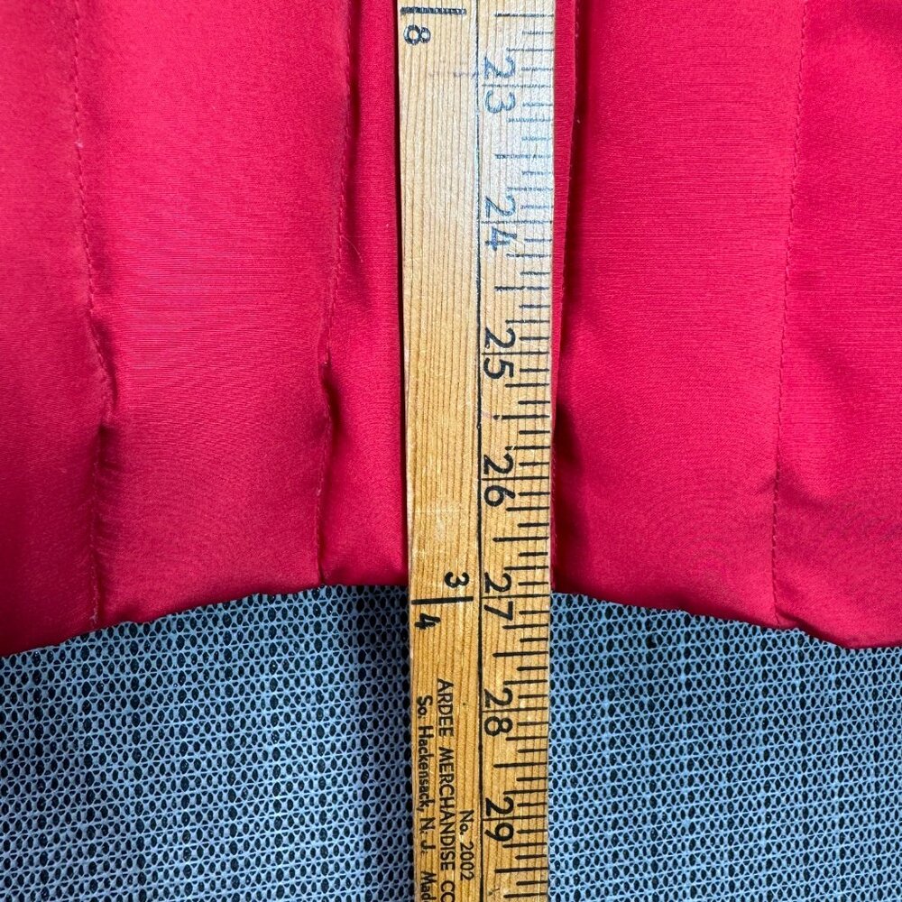 Women's Larry Levine Down Red Quilted Puffer Jacket Coat - Size XL no hood - Picture 6 of 9